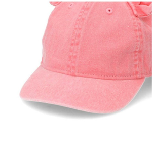(5Y to 18 Years) Twill Corner Pink Bear-Ear Kids Cap – Soft Cotton Cute Design