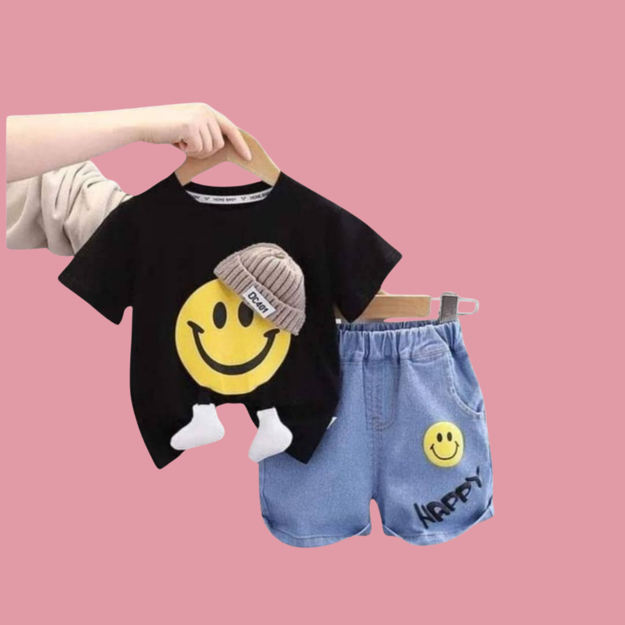 6M-6Y - Kids Denim Shorts & T-Shirt Set