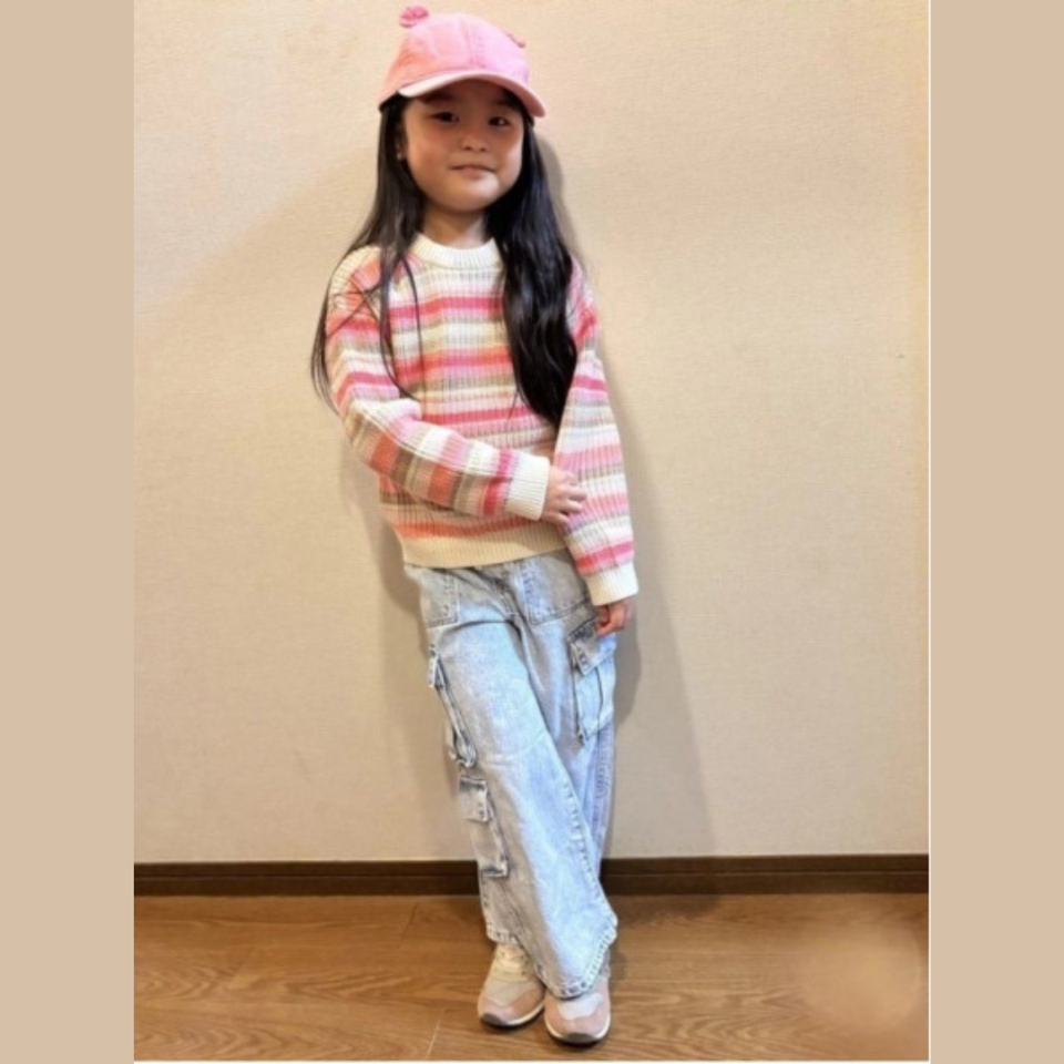 (5Y to 18 Years) Twill Corner Pink Bear-Ear Kids Cap – Soft Cotton Cute Design