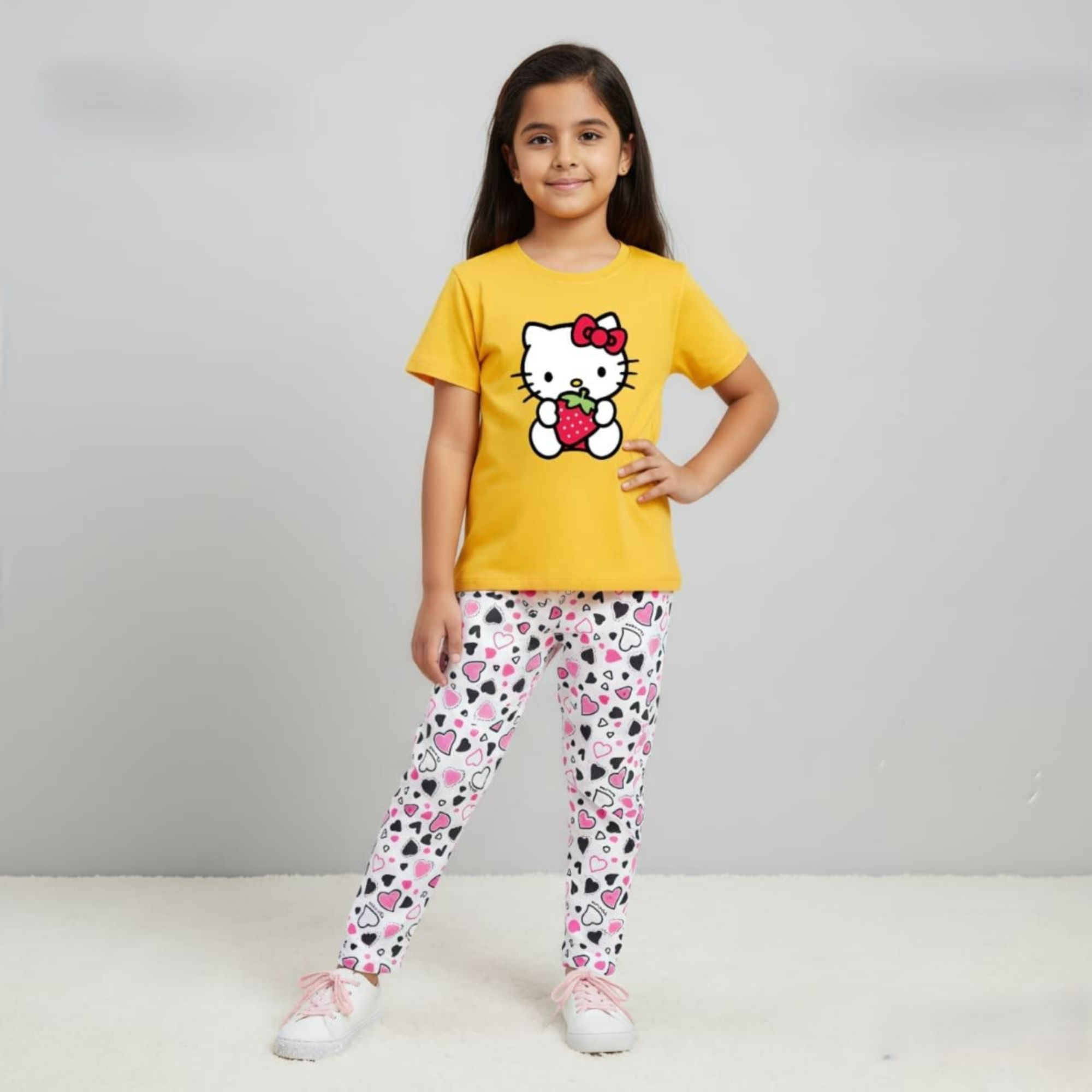(3Y–12Y ) Code-241 Girls Soft Printed Top & Pants Set