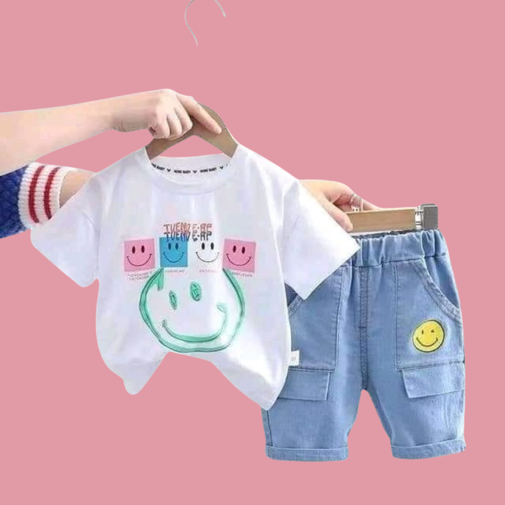 6M-6Y - Kids Denim Shorts & T-Shirt Set