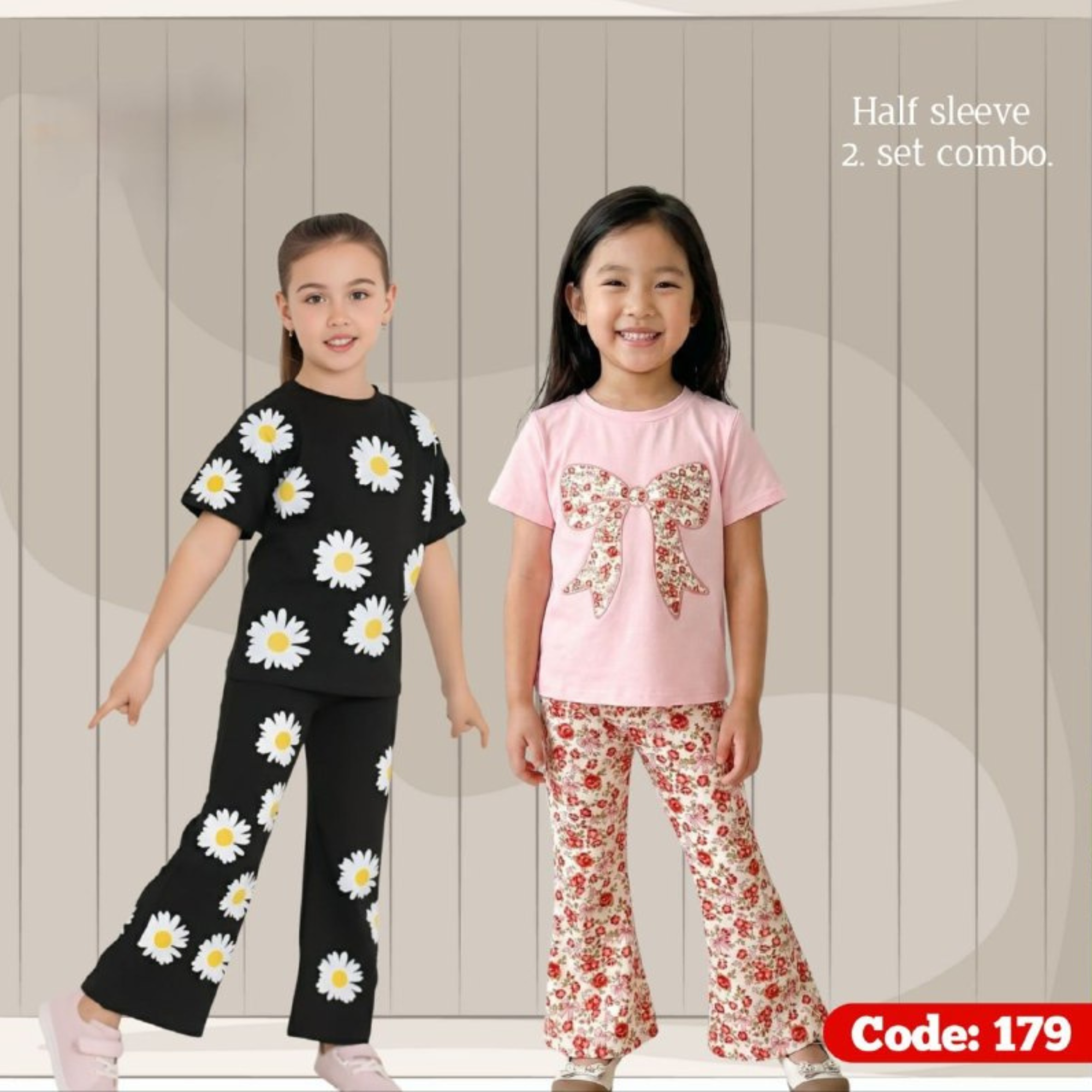 (3Y–12Y ) Code-179 Girls Soft Printed Top & Pants Set