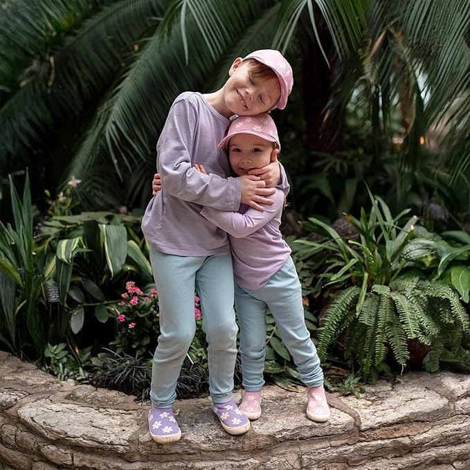 (5Y to 18 Years) Twill Corner Pink Daisy Kids Cap – Floral Print Summer Essential