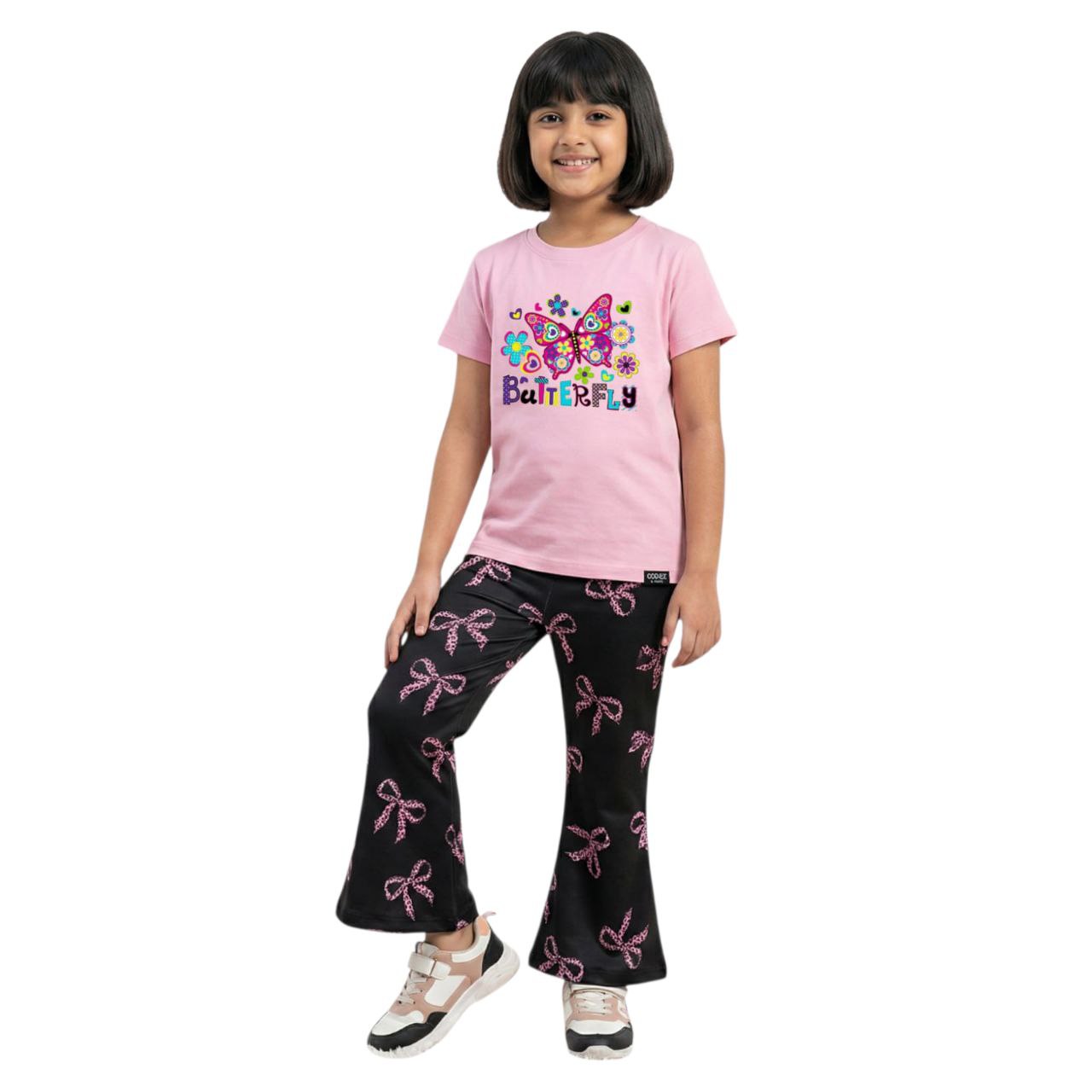(3Y–12Y ) Code-305 Girls Soft Printed Top & Pants Set