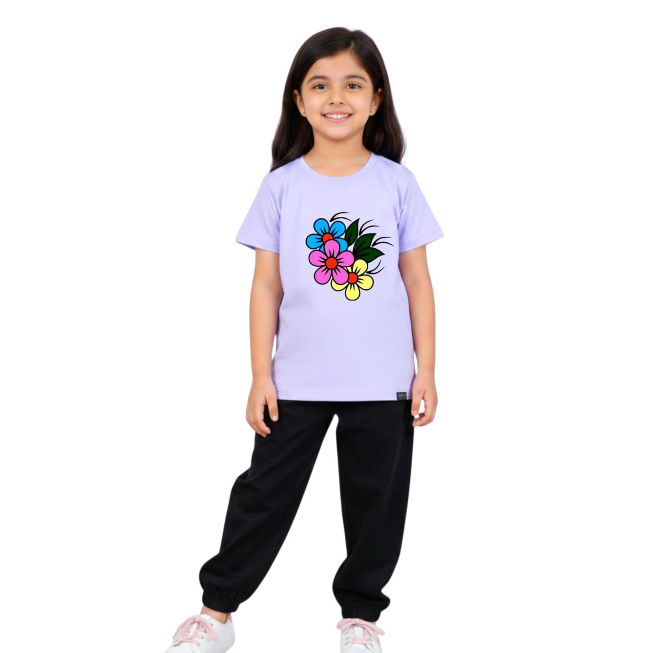 (3Y–12Y ) Code-114 Girls Soft Printed Top & Pants Set