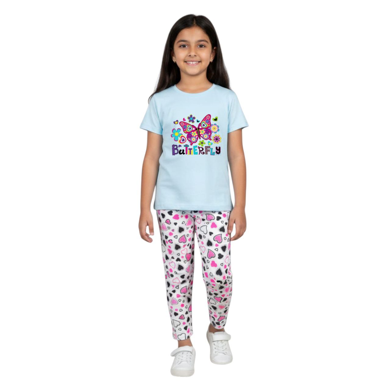 (3Y–12Y ) Code-267 Girls Soft Printed Top & Pants Set
