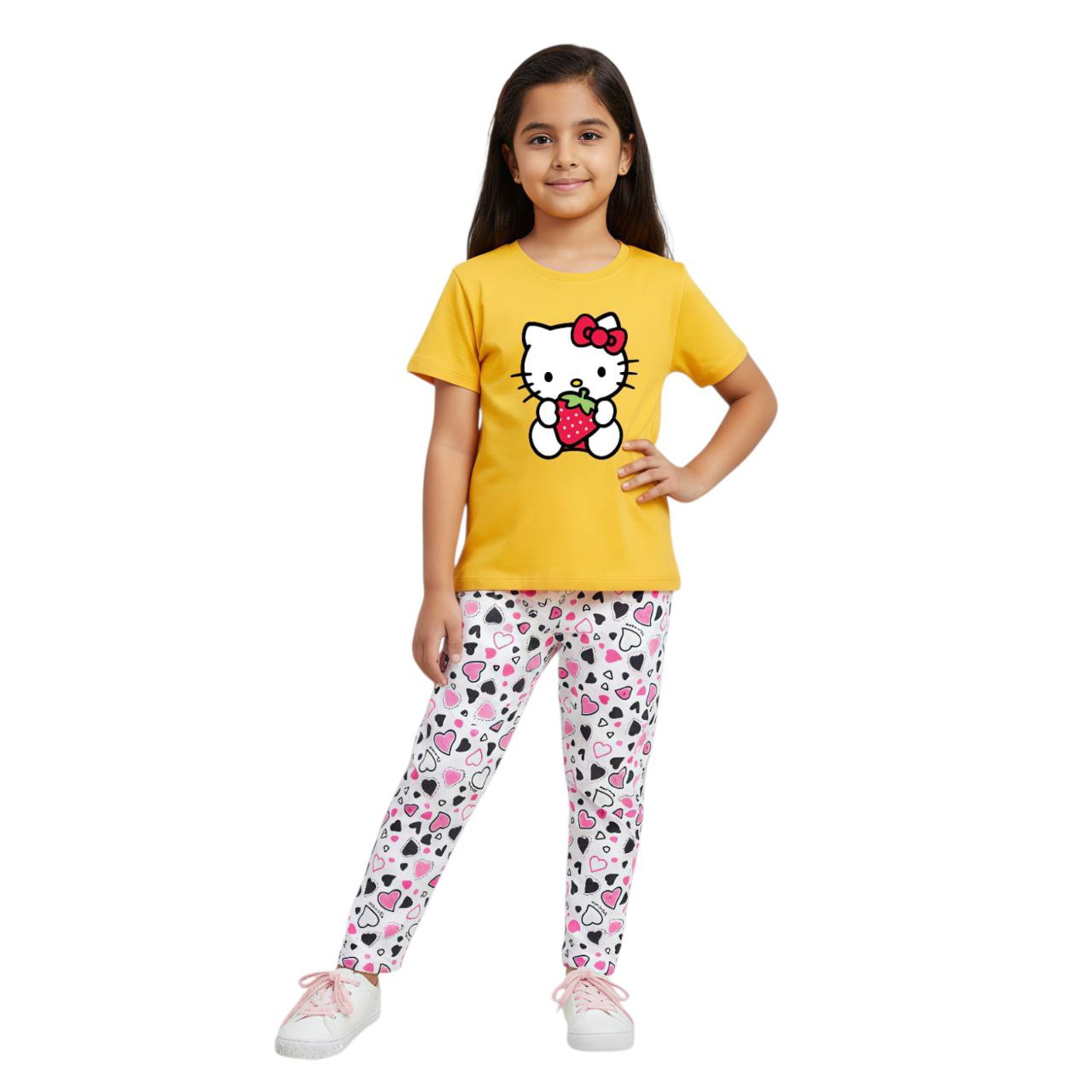 (3Y–12Y ) Code-241 Girls Soft Printed Top & Pants Set