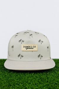 (5–18 Years) Kids Summer Vibes Palm Tree Cap – Beige Edition