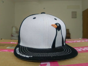 (5Y–18 Years) Kids Black & White Penguin Embroidery Cap