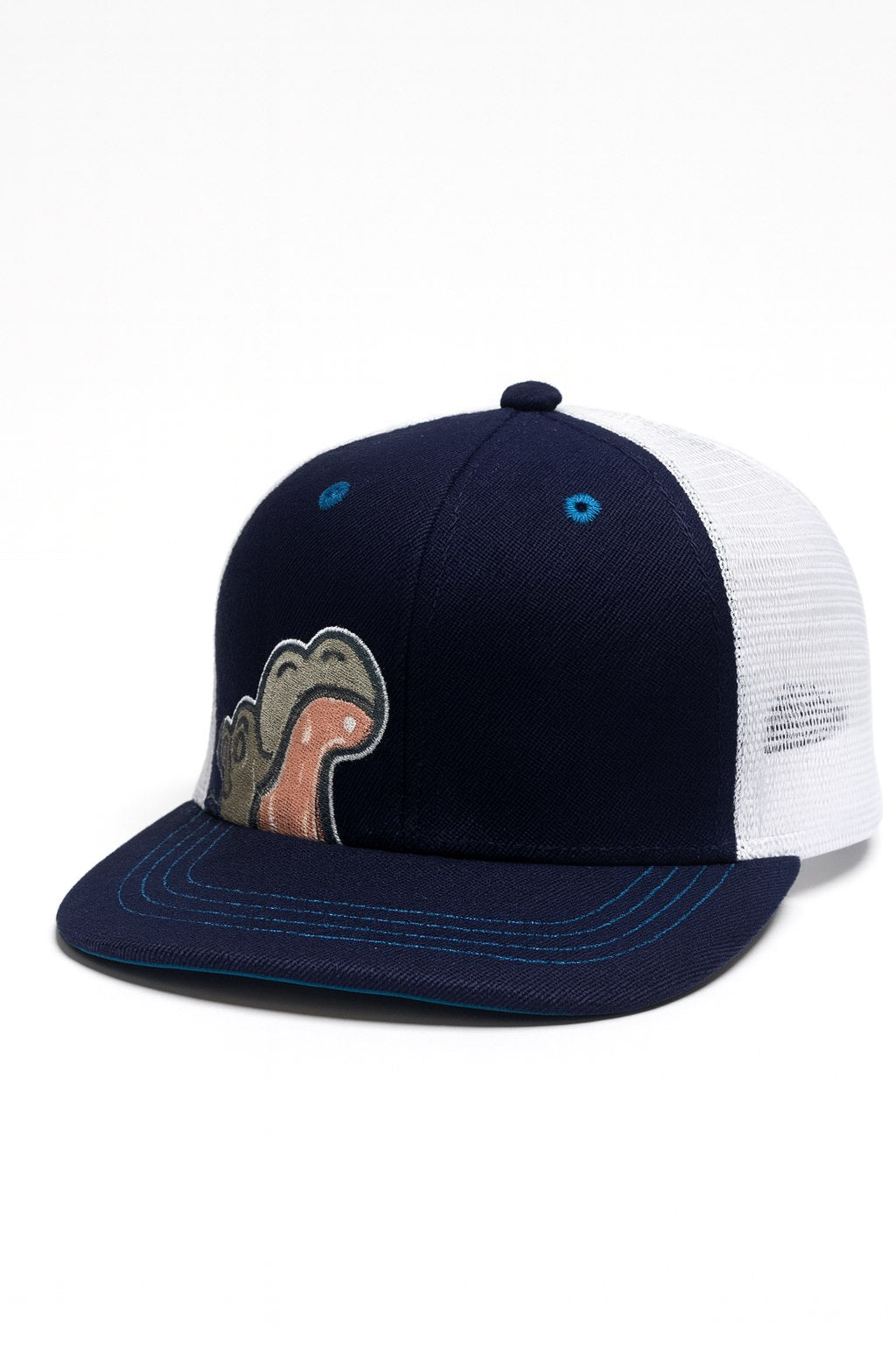 (5Y–18 Years) Kids Navy Blue Dinosaur Embroidery Cap