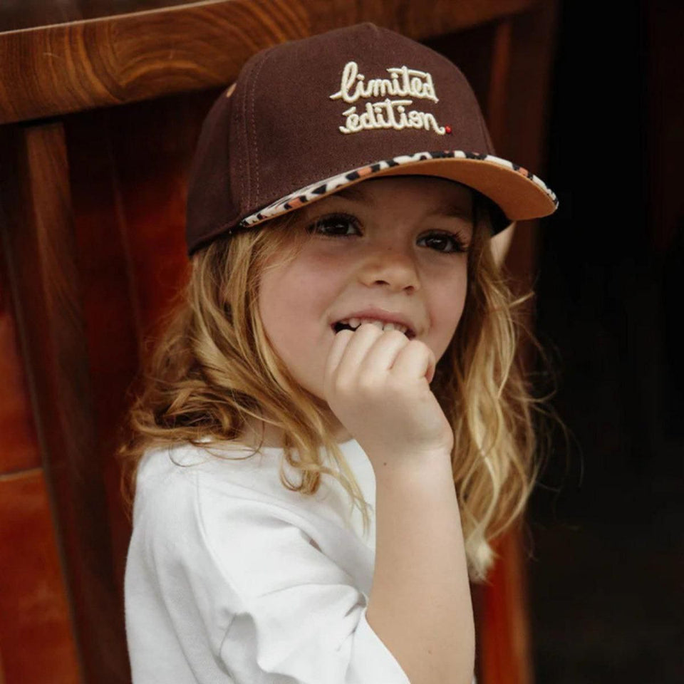 Limited Edition Leopard-Print Brim Cap – Brown