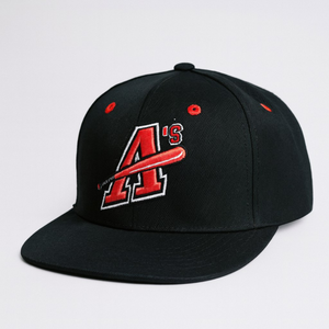 Men’s Black Baseball Cap – Bold “A’s” Embroidery
