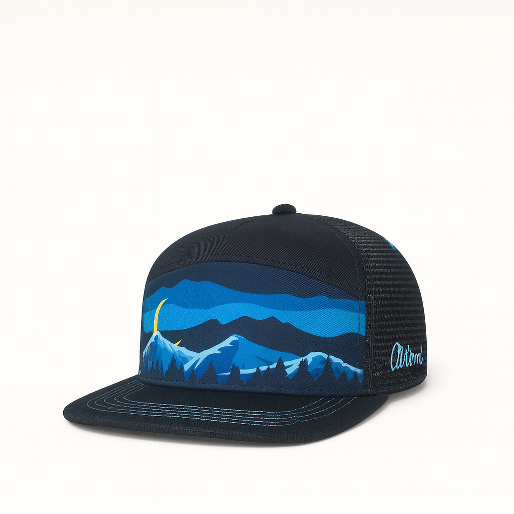 (5Y–18 Years) Midnight Mountain Snapback Cap – Adventure Style
