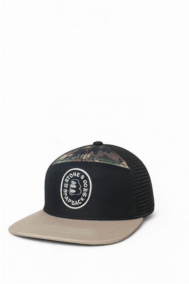 (5Y–18 Years) Camo Patch Snapback Cap – Urban Adventure Style