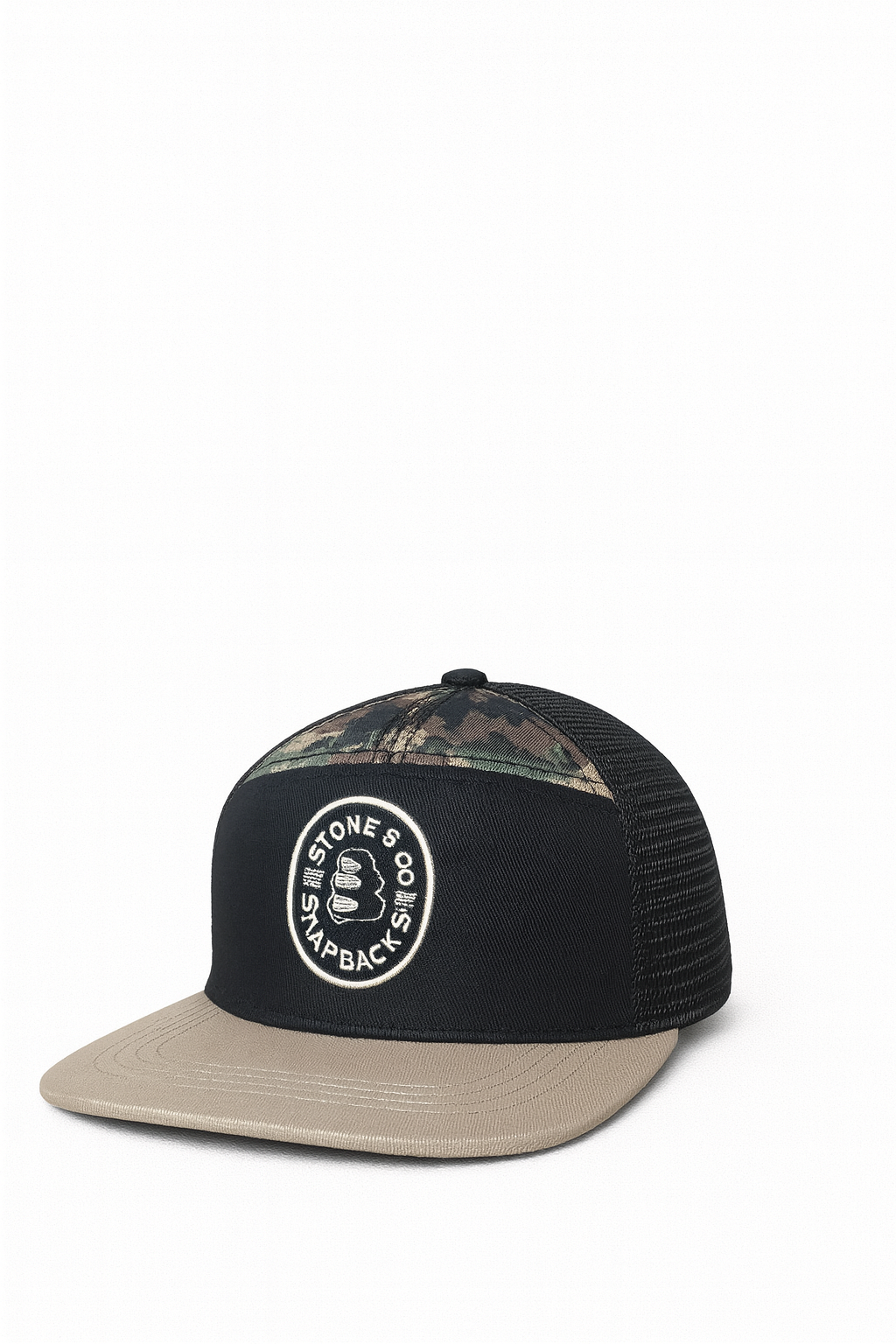 (5Y–18 Years) Camo Patch Snapback Cap – Urban Adventure Style