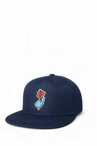 (5Y–18 Years) Navy New Jersey Map Snapback Cap – Classic Street Style