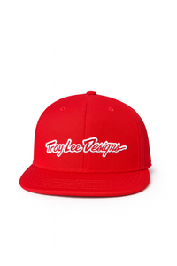 (5Y–18 Years) Troy Lee Designs Red Snapback Cap – Bold Streetwear for Kids & Teens