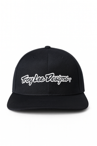 (5Y–18 Years) Troy Lee Designs Black Snapback Cap – Classic Streetwear Style