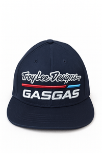 (5Y–10 Years) Troy Lee Designs GASGAS Navy Snapback Cap – Racing Style for Kids