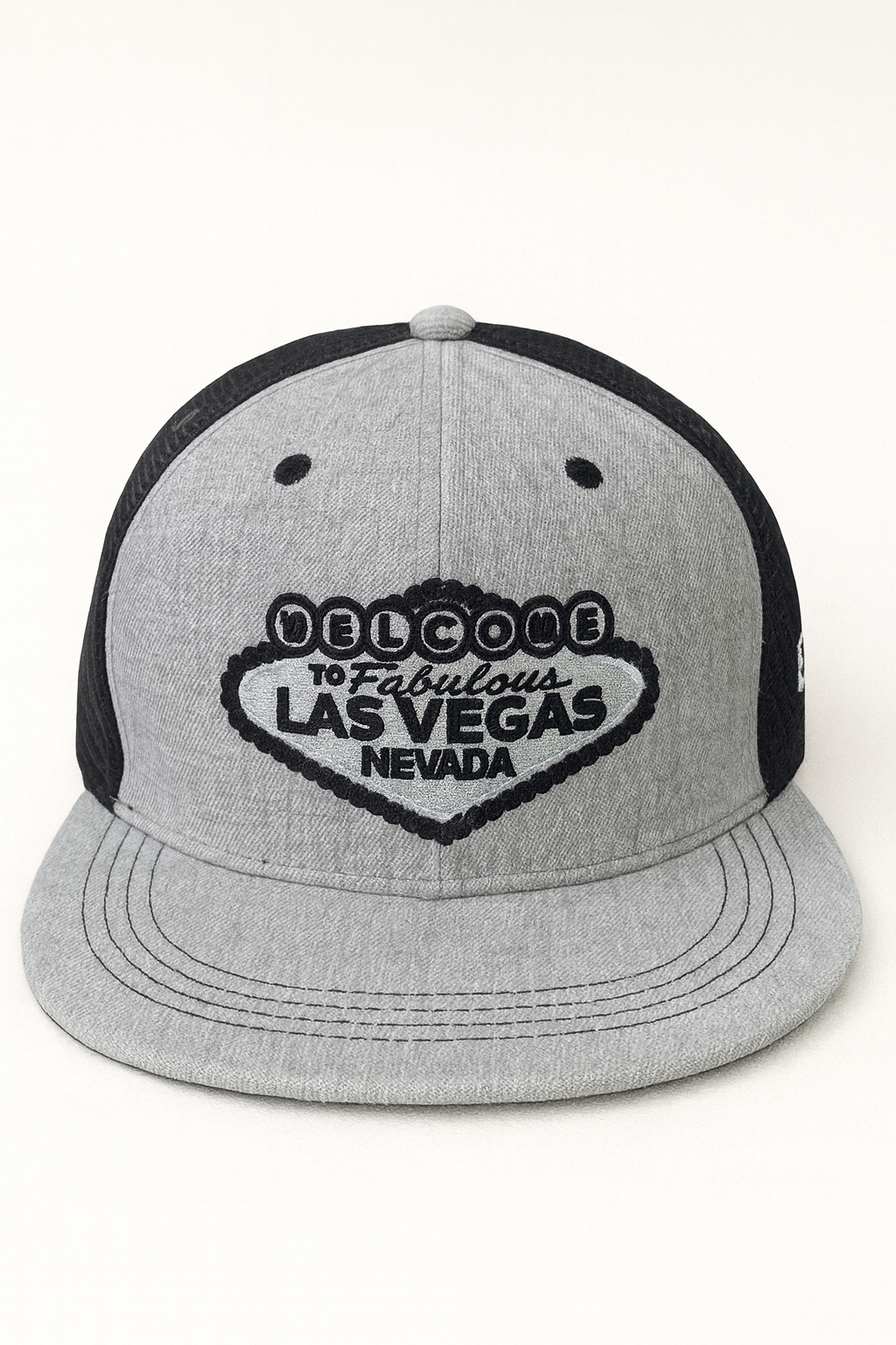 (5Y–18 Years) Las Vegas Welcome Snapback Cap – Classic Grey & Black Style