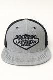 (5Y–18 Years) Las Vegas Welcome Snapback Cap – Classic Grey & Black Style