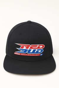 (5Y–18 Years) RedBud Motocross Snapback Cap – Black with Bold Racing Logo