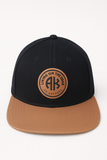 (5Y–18 Years) Edge Lifestyle Snapback Cap – Black & Tan Contrast Design