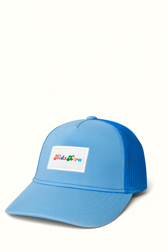 (5–18 Years) KidsXtra Sky Blue Mesh Cap – Fresh & Sporty Look