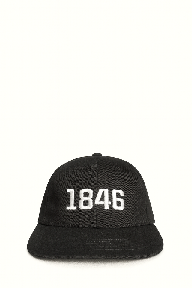 (5–18 Years) Classic 1846 Kids’ Cap – Bold Black & White Statement