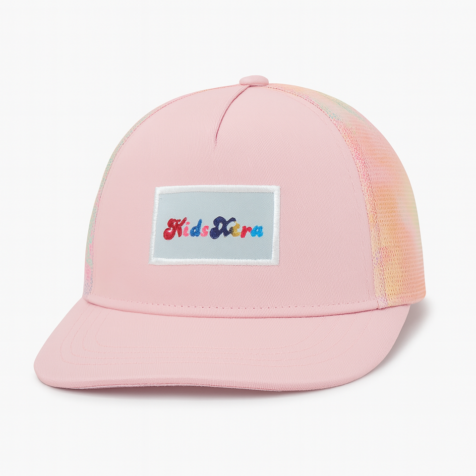 (5–18 Years) KidsXtra Soft Pink Trucker Cap – Playful Everyday Style
