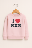(1Y–5Y ) Kids “I ❤️ Mom” Printed Sweatshirt – Soft Cotton Winter Wear