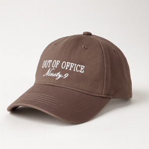 Men’s “Out of Office” Casual Baseball Cap – Ninety 9 Edition (Brown)
