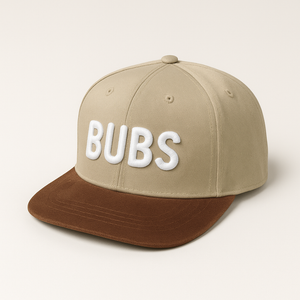 BUBS Beige & Brown Kids Cap – Twill Corner | Cute Snapback Hat for Babies & Toddlers