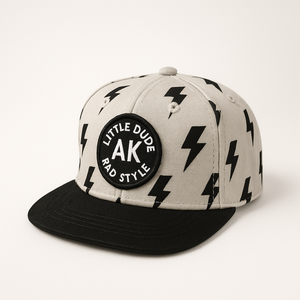 Lightning Bolt Kids Cap – Twill Corner | Little Dude Baby Snapback Hat
