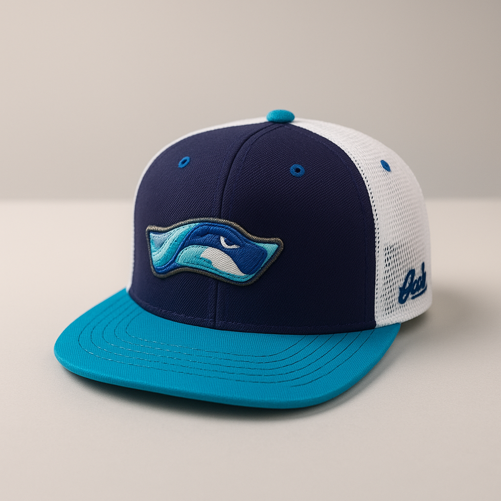 Blue Ocean Baby Cap – Twill Corner | Kids Snapback with Wave Patch Design