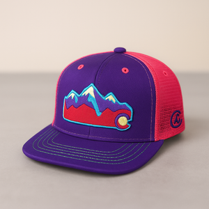 Mountain Sunset Baby Cap – Twill Corner | Bold Trucker Snapback Hat for Kids