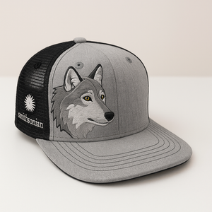 Wolf Spirit” Heather Grey Trucker Cap for Kids