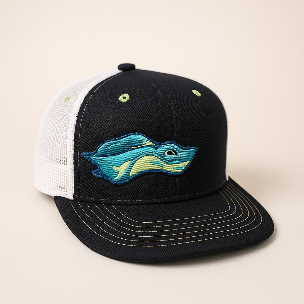 Twill Corner Ocean Breeze Kids Cap – Dolphin Embroidered Snapback Hat