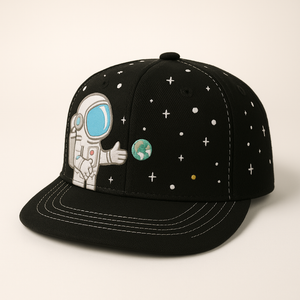 Twill Corner Galaxy Quest Kids Cap – Astronaut Embroidered Snapback Hat