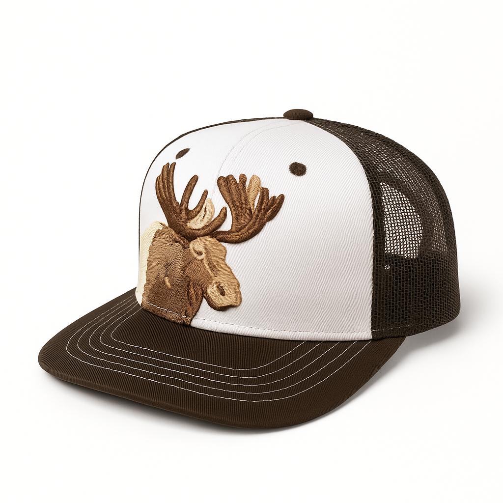 Twill Corner Forest Explorer Kids Cap – Embroidered Moose Snapback Hat (Ages 5–18)