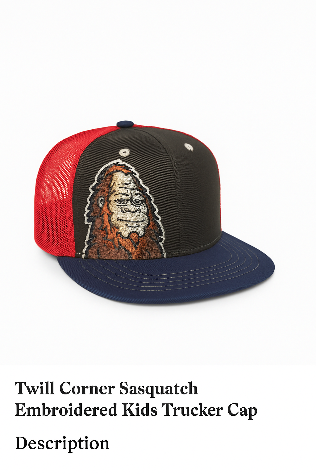 Twill Corner Wild Explorer Kids Cap – Sasquatch Embroidered Snapback
