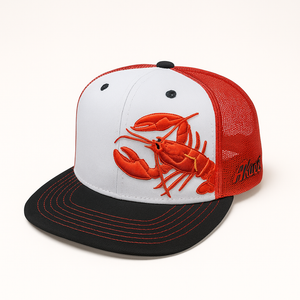 Twill Corner Coastal Catch Kids Cap – Red Lobster Embroidered Snapback