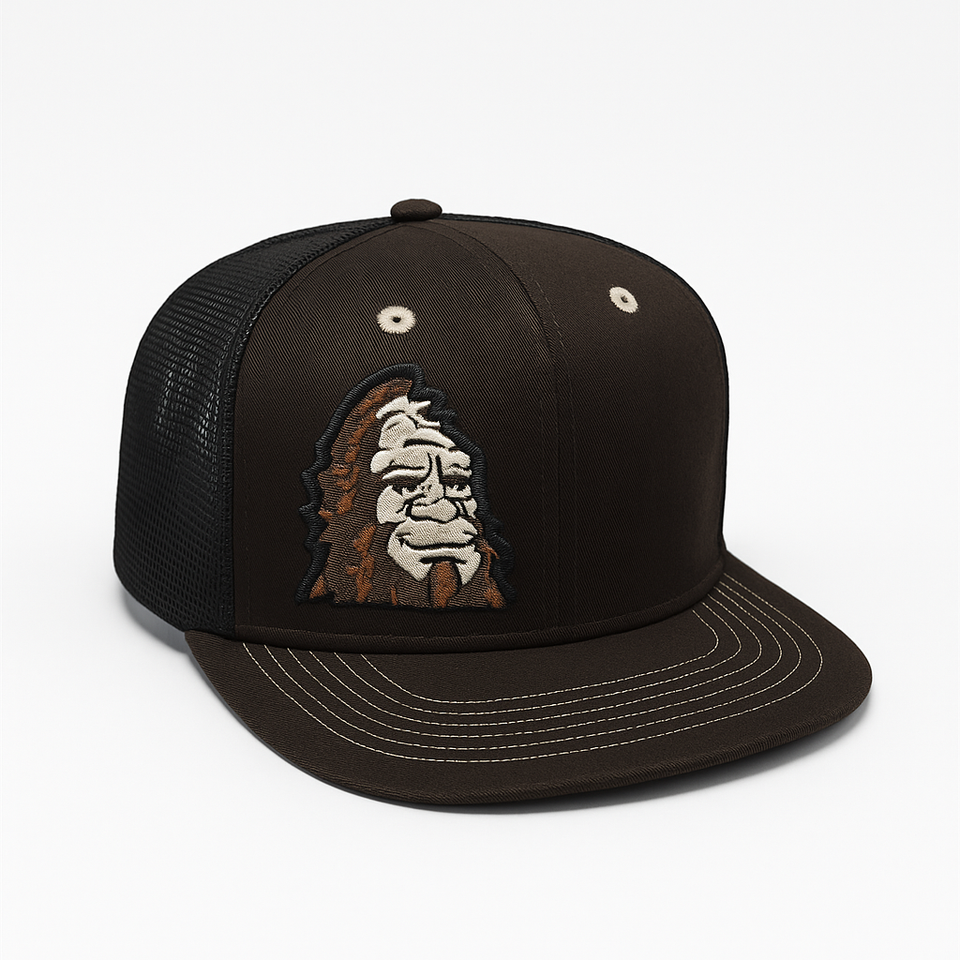 Twill Corner Furry Legend Kids Cap – Brown Snapback with Bigfoot Embroidery
