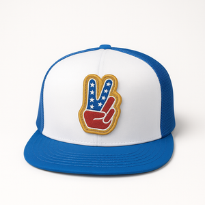 Twill Corner Freedom Vibes Kids Cap – Peace Hand Patch Snapback