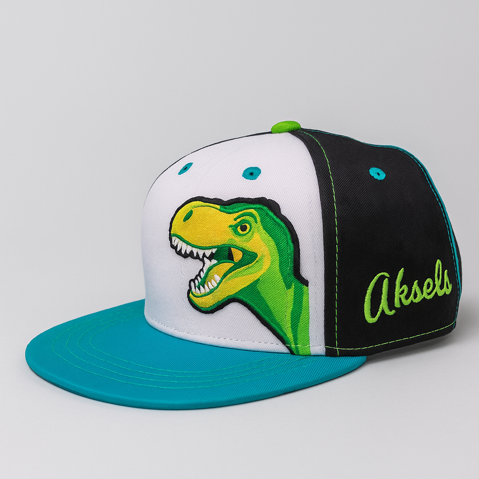 Dino Roar” Color Pop Snapback Cap for Kids By Twill Corner
