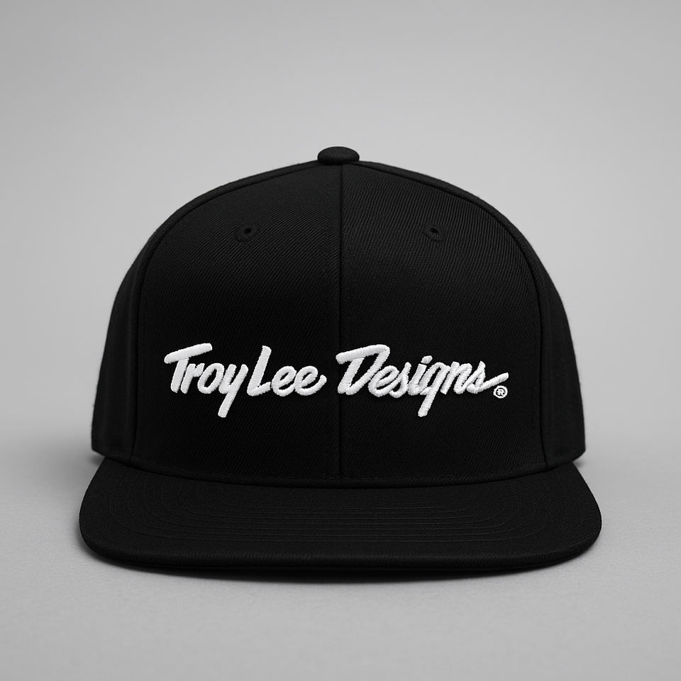 Troy Lee Signature” Classic Black Snapback Cap