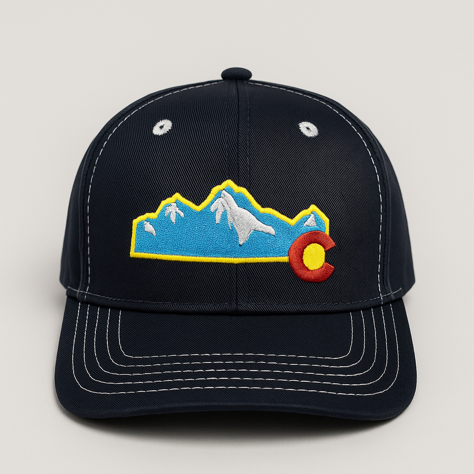 Colorado Peaks” Mountain Embroidery Cap