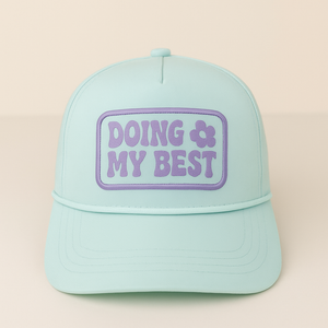 Doing My Best” Pastel Motivation Cap for Kids By Twill Corner