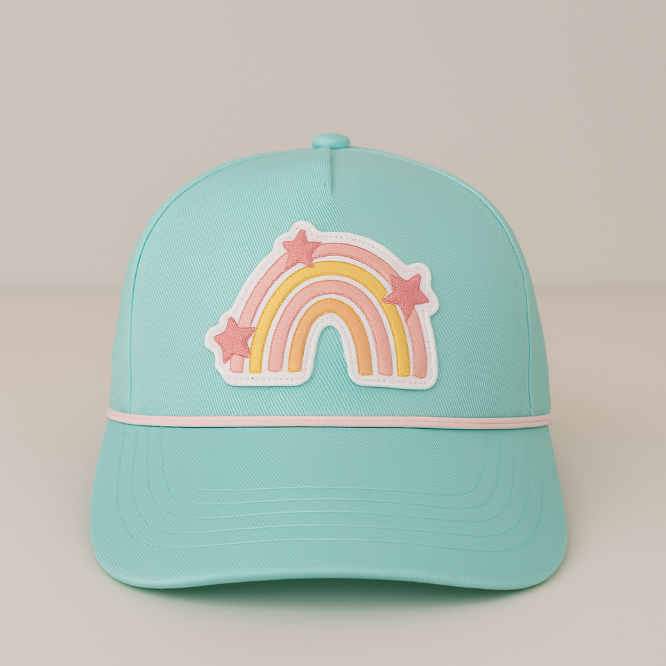 Rainbow Wishes” Pastel Cap for Kids By Twill Corner