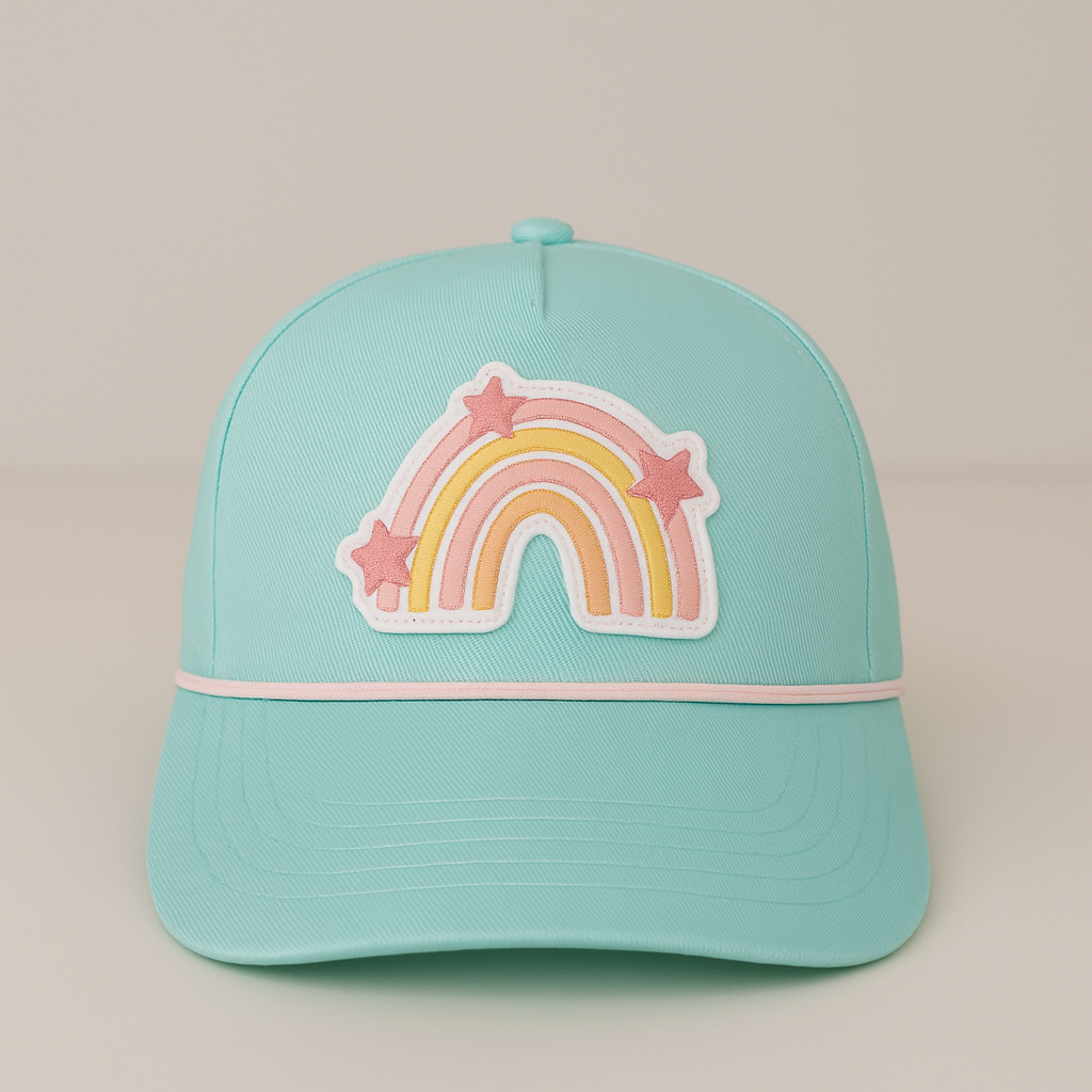 Rainbow Wishes” Pastel Cap for Kids By Twill Corner